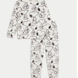 Peanuts grey snoopy full print  pajamas set size S